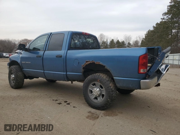 2005 Dodge 2500 SLT z VIN 3D7KS28C95G836976, wystawiony jako Copart lot #47274175 z przebiegiem 215 748 mil mil oraz Szkoda całkowita • Salvage title. Historia ofert i sprzedaży dostępna na DreamBid. Obrazek 2.
