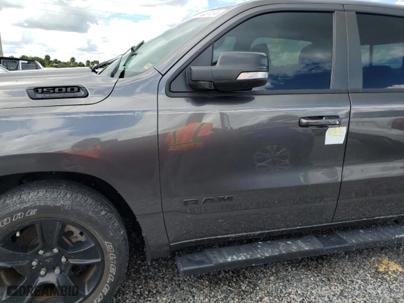 2022 Ram 1500 Big Horn with VIN 1C6RREMT9NN228059, listed as a Copart auction lot 74481494 with 0 mi miles and Salvage Title. Bid and sale history available at carsss.com. Image 12.