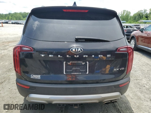 2021 Kia Telluride SX with VIN 5XYP54HC3MG134247, listed as a Copart auction lot 55259345 with 84,459 mi miles and Salvage title. Bid and sale history available at DreamBid. Image 6.