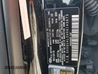2017 Kia Optima EX z VIN 5XXGU4L34HG143673, wystawiony jako Copart lot #51440855 z przebiegiem 151 750 mil mil oraz Szkoda całkowita • Salvage title. Historia ofert i sprzedaży dostępna na DreamBid. Obrazek 13.