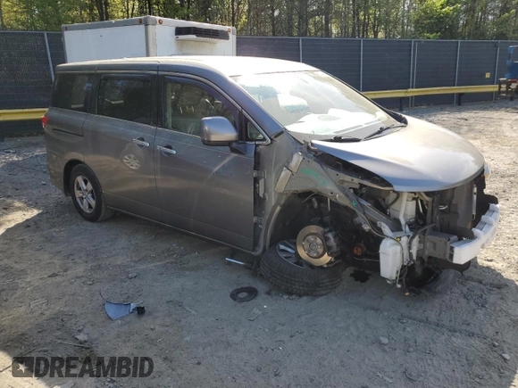 2015 Nissan Quest SV with VIN JN8AE2KP7F9120821, listed as a Copart auction lot 53998065 with 106,702 mi miles and Salvage Title. Bid and sale history available at carsss.com. Image 4.
