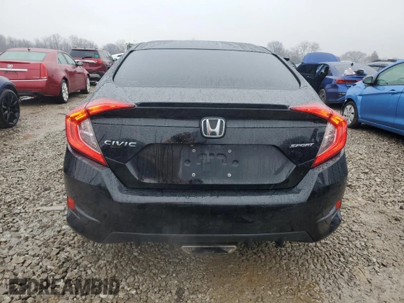 2019 Honda Civic Sport with VIN 2HGFC2F83KH550562, listed as a Copart auction lot 43121715 with 83,035 mi miles and Salvage title. Bid and sale history available at DreamBid. Image 6.