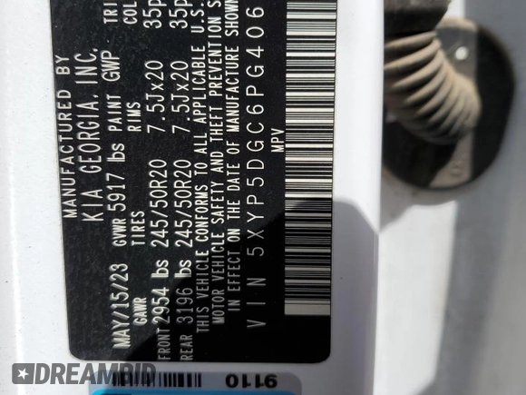 2023 Kia Telluride SX Prestige X-Pro z VIN 5XYP5DGC6PG406392, wystawiony jako Copart lot #49264035 z przebiegiem 25 815 mil mil oraz Szkoda całkowita • Salvage title. Historia ofert i sprzedaży dostępna na DreamBid. Obrazek 14.