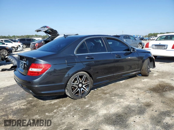 2013 Mercedes-Benz C 250 Sport with VIN WDDGF4HB4DA852223, listed as a Copart auction lot 46757365 with 107,243 mi miles and Salvage title. Bid and sale history available at DreamBid. Image 3.