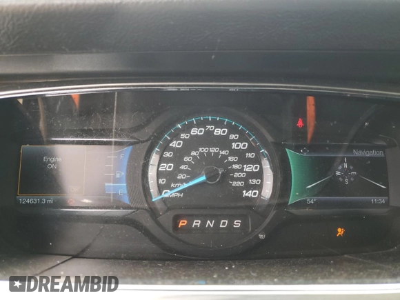 2016 Ford Taurus SEL with VIN 1FAHP2E84GG141220, listed as a Copart auction lot 48048514 with 124,631 mi miles and Salvage Title. Bid and sale history available at DreamBid. Image 9.