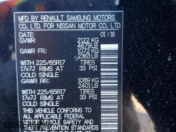 2016 Nissan Rogue SV with VIN KNMAT2MV4GP657088, listed as a Copart auction lot 45084415 with 62,103 mi miles and Salvage Title. Bid and sale history available at carsss.com. Image 13.