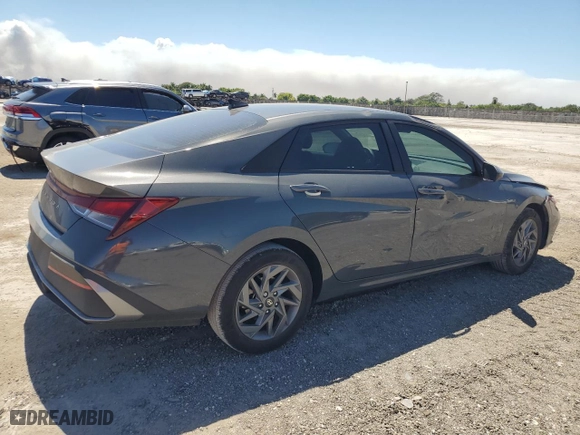 2024 Hyundai Elantra SEL with VIN KMHLM4DG7RU740355, listed as a Copart auction lot 49715225 with 10,161 mi miles and Non Repairable. Bid and sale history available at carsss.com. Image 3.