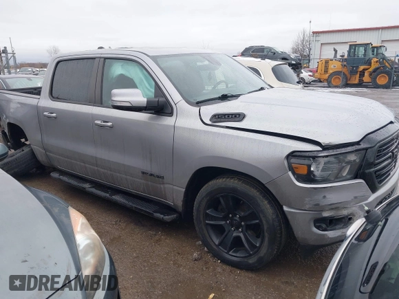 2020 Ram 1500 Big Horn with VIN 1C6SRFFT0LN284358, listed as a IAAI auction lot 41352956 with 70,693 mi miles. Bid and sale history available at carsss.com. Image 1.