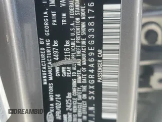2014 Kia Optima SXL Turbo with VIN 5XXGR4A69EG338176, listed as a Copart auction lot 55435475 with 230,433 mi miles and Clean Title. Bid and sale history available at DreamBid. Image 12.