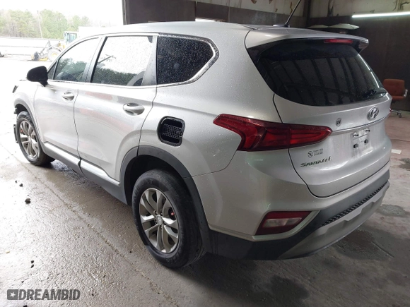2019 Hyundai Santa Fe SE with VIN 5NMS23AD9KH035161, listed as a IAAI auction lot 41757044 with 124,835 mi miles. Bid and sale history available at carsss.com. Image 3.