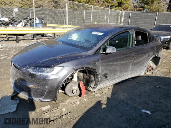 2024 Tesla Model X Plaid with VIN 7SAXCBE61RF448716, listed as a Copart auction lot 42599075 with Not Provided miles and Salvage Title. Bid and sale history available at DreamBid. Image 1.