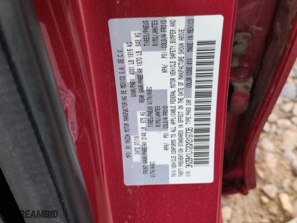 2016 Mazda Mazda3 i Sport with VIN 3MZBM1U72GM319706, listed as a Copart auction lot 47820785 with 131,239 mi miles and Salvage Title. Bid and sale history available at carsss.com. Image 12.