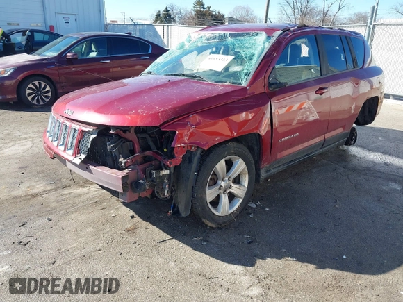 2014 Jeep Compass High Altitude with VIN 1C4NJCEA3ED539489, listed as a IAAI auction lot 41653313 with 124,462 mi miles. Bid and sale history available at carsss.com. Image 17.