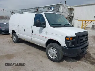 2014 Ford Econoline Cargo Super Duty Commercial with VIN 1FTSE3ELXEDA25101, listed as a IAAI auction lot 41876669 with 221,683 mi miles. Bid and sale history available at carsss.com. Image 1.