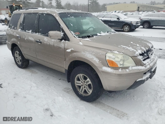 2003 Honda Pilot EX with VIN 2HKYF18663H617586, listed as a Copart auction lot 44119245 with 223,037 mi miles and Salvage Title. Bid and sale history available at carsss.com. Image 4.