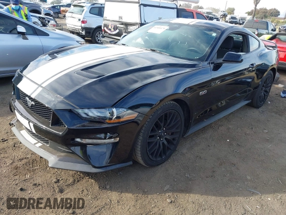 2021 Ford Mustang GT with VIN 1FA6P8CF5M5133808, listed as a IAAI auction lot 41500470 with 43,952 mi miles. Bid and sale history available at carsss.com. Image 18.