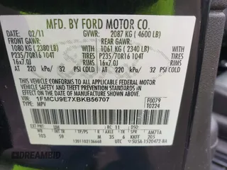 2011 Ford Escape Limited с VIN 1FMCU9E7XBKB56707, выставлен на аукционе IAAI как лот 42475065 с пробегом 202 554 миль миль и . История ставок и продаж доступна на DreamBid. Изображение 9.