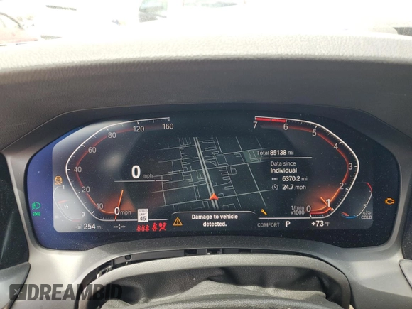 2020 BMW 3 Series 330i with VIN 3MW5R1J06L8B33031, listed as a Copart auction lot 56064325 with 85,138 mi miles and Salvage title. Bid and sale history available at DreamBid. Image 9.