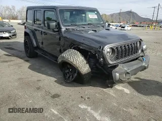 2024 Jeep Wrangler Sport S with VIN 1C4RJXN69RW147521, listed as a Copart auction lot 47298575 with 55,477 mi miles and Salvage Title. Bid and sale history available at DreamBid. Image 11.