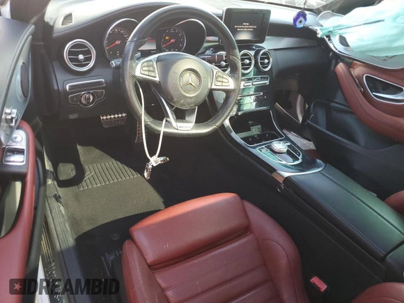 2017 Mercedes-Benz C 300 with VIN WDDWJ4JB9HF475756, listed as a Copart auction lot 47280885 with 93,585 mi miles and Salvage Title. Bid and sale history available at DreamBid. Image 8.