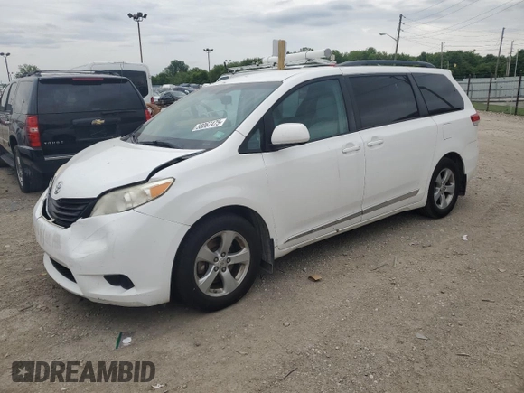 2012 Toyota Sienna LE AAS with VIN 5TDKK3DC2CS217382, listed as a Copart auction lot 58067475 with 146,769 mi miles and Salvage title. Bid and sale history available at DreamBid. Image 1.