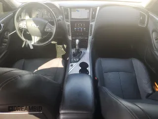 2015 Infiniti Q50 with VIN JN1BV7AP7FM340331, listed as a Copart auction lot 71218624 with 90,675 mi miles and Salvage title. Bid and sale history available at DreamBid. Image 8.