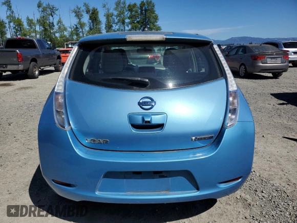 2011 Nissan LEAF SL-e with VIN JN1AZ0CPXBT009490, listed as a Copart auction lot 55846965 with 52,319 mi miles and Salvage Title. Bid and sale history available at DreamBid. Image 6.
