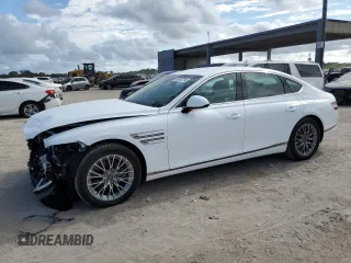 2024 Genesis G80 2.5T z VIN KMTGB4SC4RU239632, wystawiony jako Copart lot #86568784 z przebiegiem 537 mil mil oraz Szkody całkowita. Historia ofert i sprzedaży dostępna na DreamBid. Obrazek 1.