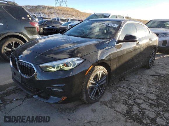 2020 BMW 2 Series 228i xDrive with VIN WBA73AK01L7F89628, listed as a Copart auction lot 38439214 with 20,273 mi miles. Bid and sale history available at carsss.com. Image 1.