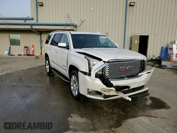 2017 GMC Yukon Denali with VIN 1GKS2CKJ6HR274387, listed as a Copart auction lot 48421715 with 99,291 mi miles and Salvage Title. Bid and sale history available at carsss.com. Image 14.