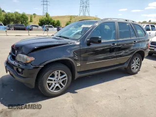 2004 BMW X5 3.0i with VIN 5UXFA13594LU34716, listed as a Copart auction lot 62934654 with 166,996 mi miles and Salvage Title. Bid and sale history available at carsss.com. Image 1.