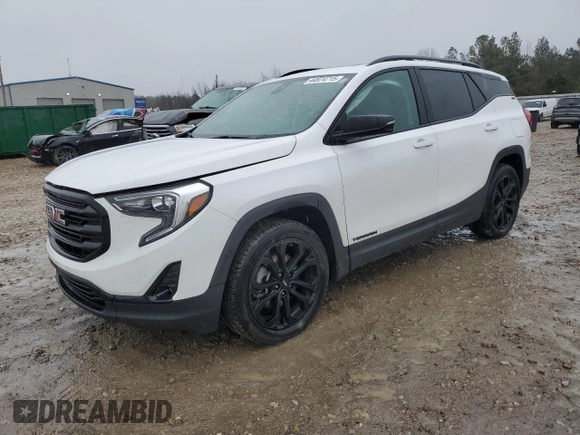 2020 GMC Terrain SLT with VIN 3GKALPEX8LL322214, listed as a Copart auction lot 44974715 with 75,585 mi miles and Salvage Title. Bid and sale history available at carsss.com. Image 1.