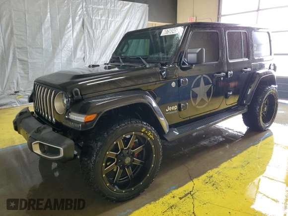 2021 Jeep Wrangler Unlimited Sahara with VIN 1C4JJXP60MW708191, listed as a Copart auction lot 60759345 with 24,610 mi miles and Clean title. Bid and sale history available at DreamBid. Image 1.