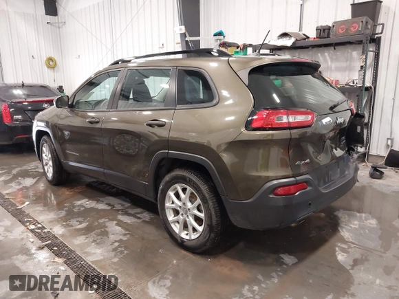 2015 Jeep Cherokee Sport with VIN 1C4PJMAB9FW595102, listed as a IAAI auction lot 41718244 with 95,059 mi miles. Bid and sale history available at carsss.com. Image 3.