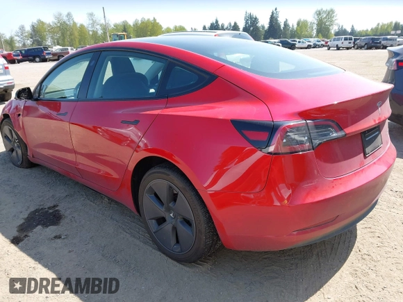 2023 Tesla Model 3 Long Range with VIN 5YJ3E1EBXPF603421, listed as a IAAI auction lot 42105037 with 13,186 mi miles and . Bid and sale history available at DreamBid. Image 3.