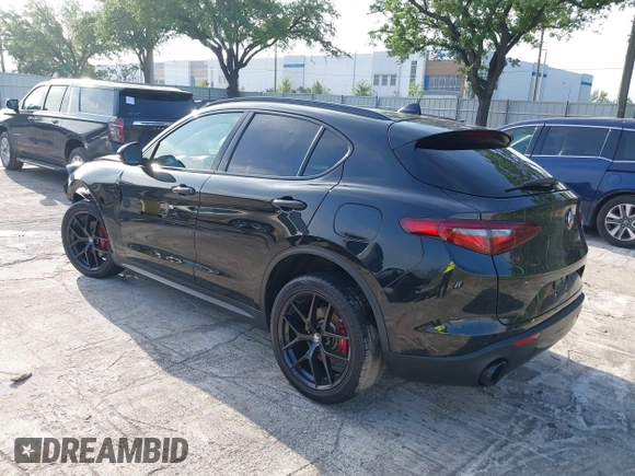 2019 Alfa Romeo Stelvio Ti with VIN ZASPAKBN6K7C46780, listed as a IAAI auction lot 41925163 with Not provided miles and . Bid and sale history available at DreamBid. Image 3.