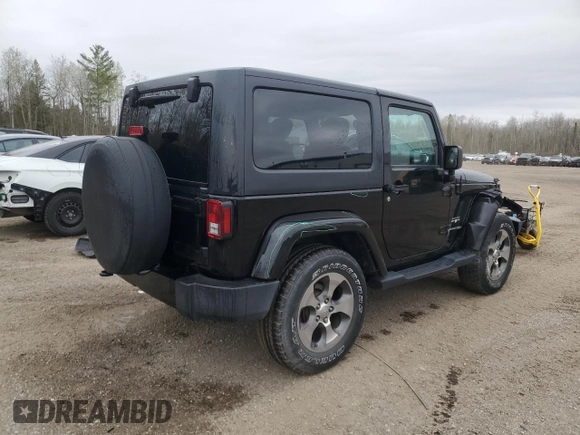2018 Jeep Wrangler Sahara z VIN 1C4AJWBG0JL903053, wystawiony jako Copart lot #55486835 z przebiegiem 136 516 mil mil oraz Czysty tytuł • Clean title. Historia ofert i sprzedaży dostępna na DreamBid. Obrazek 3.