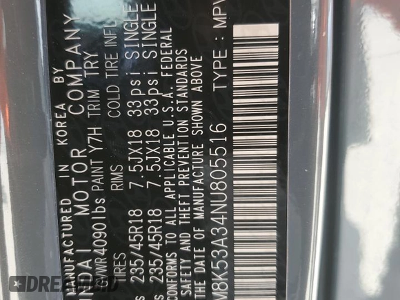 2022 Hyundai Kona Limited with VIN KM8K53A34NU805516, listed as a Copart auction lot 80273864 with 25,249 mi miles and Salvage Title. Bid and sale history available at carsss.com. Image 14.