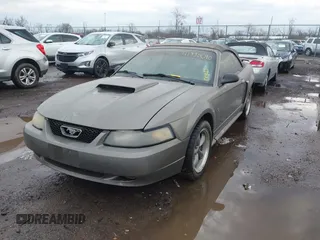 2002 Ford Mustang GT Deluxe z VIN 1FAFP45X32F169177, wystawiony jako IAAI lot #41880690 z przebiegiem 107 284 mil mil oraz . Historia ofert i sprzedaży dostępna na DreamBid. Obrazek 2.