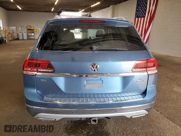 2019 Volkswagen Atlas SEL with VIN 1V2MR2CA3KC587916, listed as a Copart auction lot 60463275 with 107,387 mi miles and Salvage title. Bid and sale history available at DreamBid. Image 6.