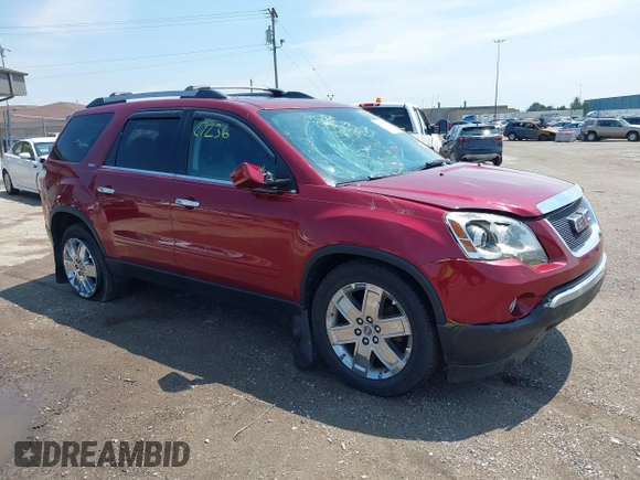 2010 GMC Acadia SLT2 with VIN 1GKLVNED7AJ205791, listed as a IAAI auction lot 42687236 with 184,836 mi miles and . Bid and sale history available at DreamBid. Image 1.