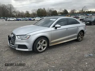 2018 Audi A3 Sedan Premium Plus with VIN WAUJ8GFF8J1021401, listed as a Copart auction lot 47536015 with 92,593 mi miles and Salvage Title. Bid and sale history available at carsss.com. Image 1.