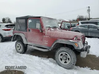 1999 Jeep Wrangler SE with VIN 1J4FY29P3XP470646, listed as a Copart auction lot 89298855 with 81,890 mi miles and Salvage Title. Bid and sale history available at carsss.com. Image 4.
