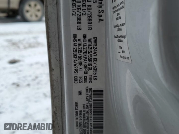 2016 Ram ProMaster City Cargo Tradesman with VIN ZFBERFAT1G6B72705, listed as a Copart auction lot 44569235 with 229,148 mi miles and Clean title. Bid and sale history available at DreamBid. Image 15.