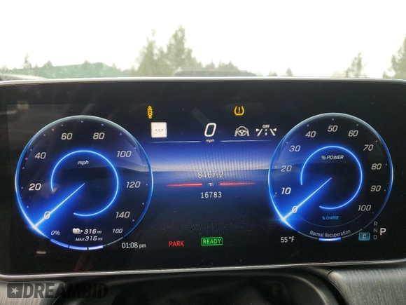 2022 Mercedes-Benz EQS with VIN W1KCG2DB4NA001112, listed as a Copart auction lot 75272123 with 16,783 mi miles. Bid and sale history available at carsss.com. Image 9.
