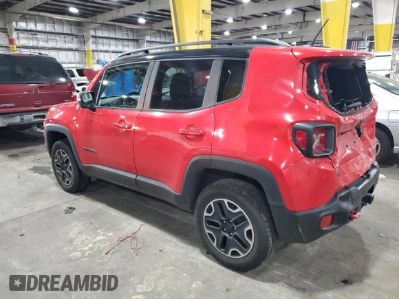 2017 Jeep Renegade Trailhawk with VIN ZACCJBCB1HPG54076, listed as a Copart auction lot 41420795 with 131,371 mi miles and Salvage title. Bid and sale history available at DreamBid. Image 2.