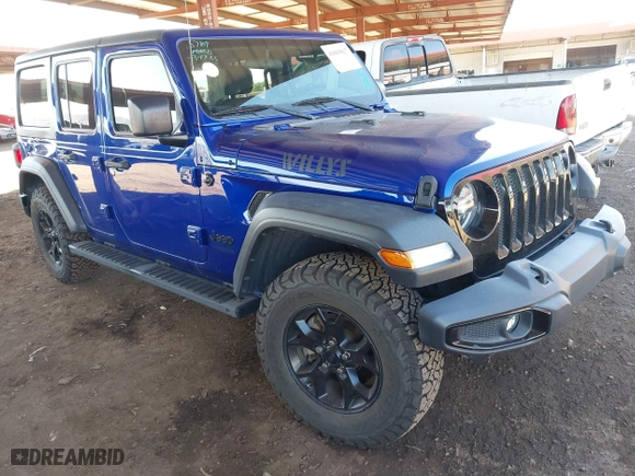 2020 Jeep Wrangler Unlimited Sport Altitude with VIN 1C4HJXDG9LW325327, listed as a IAAI auction lot 41865827 with 39,174 mi miles. Bid and sale history available at carsss.com. Image 1.