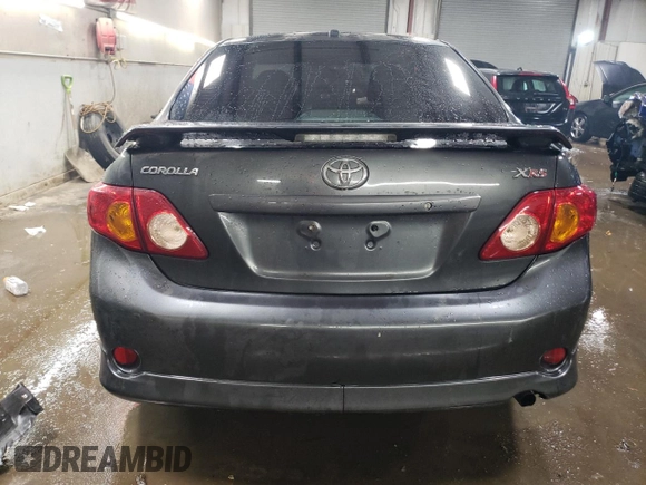 2009 Toyota Corolla XRS with VIN 1NXBE40E39Z002498, listed as a Copart auction lot 45046365 with 197,218 mi miles and Salvage Title. Bid and sale history available at carsss.com. Image 6.