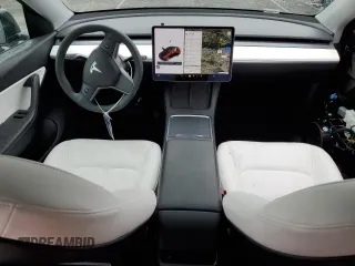 2021 Tesla Model Y Long Range with VIN 5YJYGDEEXMF294556, listed as a Copart auction lot 46668035 with 42,772 mi miles and Salvage Title. Bid and sale history available at DreamBid. Image 8.