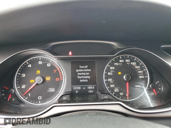 2013 Audi A4 Prestige with VIN WAUKFAFLXDA157823, listed as a Copart auction lot 62749474 with 137,256 mi miles and Salvage Title. Bid and sale history available at carsss.com. Image 9.